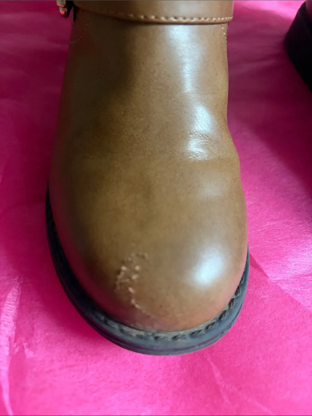 Dream Pairs Brown Quilted Girls Mid-Calf Buckle Boots